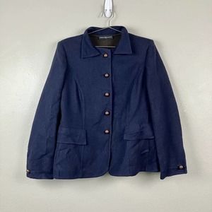 Roberto Quaglia Blue Brown Wool Jacket Blazer Size 44 Switzerland